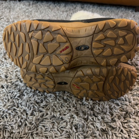 Salomon Women Lhasa Black Suede Fur Winter Snow Boots - Picture 14 of 16